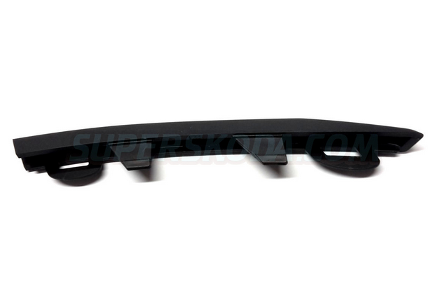 Ornament grila bara protectie, spoiler Skoda Superb (3t), 06.2013-07.2015, montare fata, stanga, negru, RapidAuto