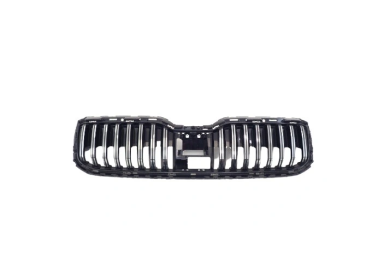 Grila radiator Skoda Superb (3v), 2019-06.2024, montare fata, negru/negru; cu ACC, RapidAuto