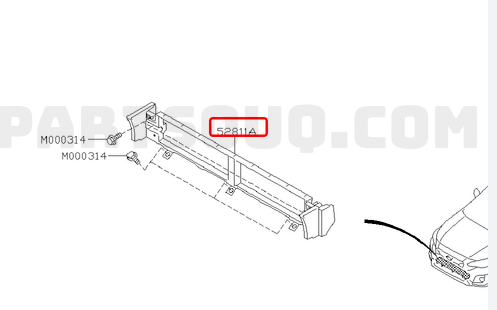 Deflector aer Subaru Xv, 04.2017-, montare fata, RapidAuto