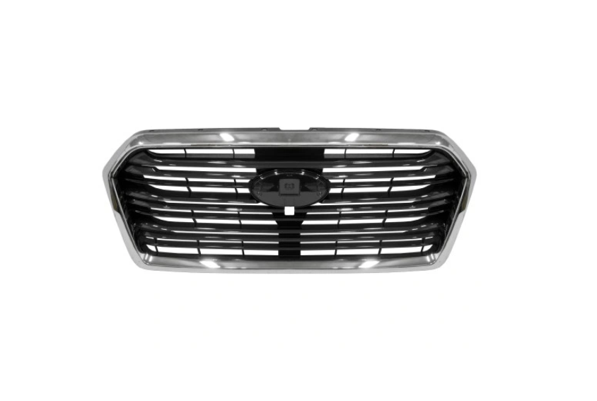 Grila radiator Subaru Ascent, 01.2018-, montare fata, cu rama crom; Cu gaura pentru camera; negru/negru, RapidAuto