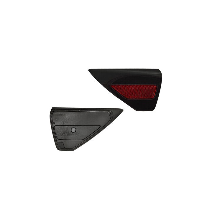 Element reflectorizant catadioptru Tesla Model 3, 07.2017-12.2023; Model Y, 03.2020-, montare spate, stanga, Clapeta portului de incarcare; cu bandou; rama neagra, rosu; Omologare: nu; lateral, RapidAuto