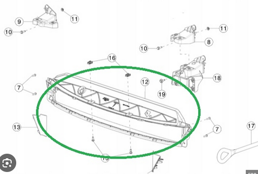 Deflector aer Tesla Model S, 2016-2020, montare fata, centrala, RapidAuto