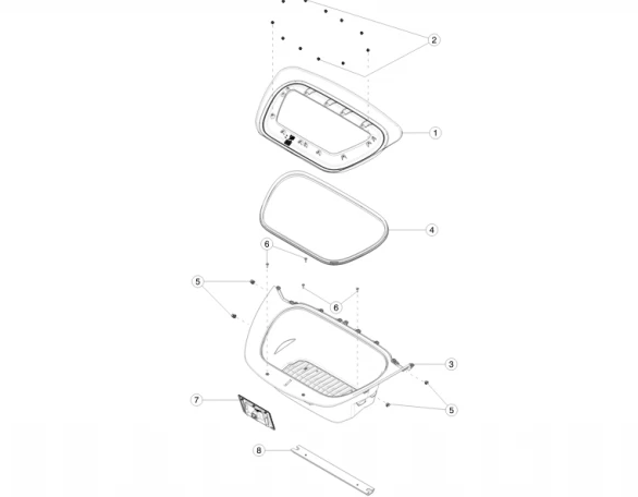 Carcasa Tesla Model Y, 03.2020-, montare fata, negru, Texturat; Carcasa compartimentului portbagajului, RapidAuto