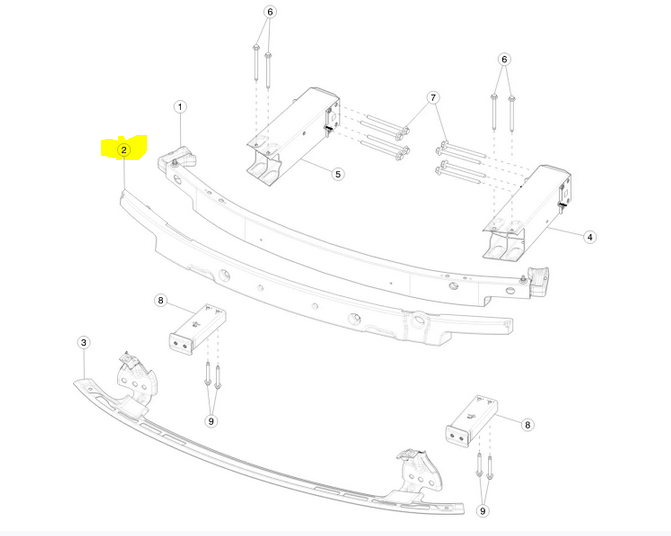 Absorbant soc bara fata Tesla Model Y, 03.2020-, RapidAuto