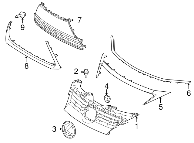 Ornament grila bara protectie, spoiler Lexus Ct (Zwa10), 2013-2021-, montare fata, RapidAuto