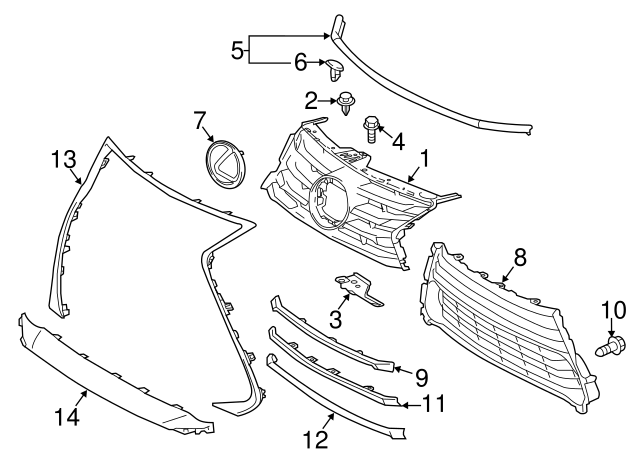 Rama grila radiator Lexus Is (Xe3), 2018-10.2020, model: cu exceptia F-Sport, montare fata, cromat, RapidAuto