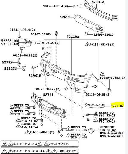 Ornament bara protectie, spoiler Toyota Yaris (Xp10), 04.2003-01.2006, montare fata, dreapta, grunduit, gata de vopsit, RapidAuto