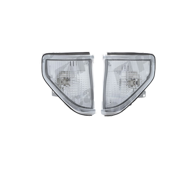 Set lampa parcare, pozitie Toyota Land Cruiser (Fj80/Fj82), 01.1989-05.1996, model: LT, RJ, tuning, montare fata, stanga+dreapta, W5W; transparent, rama argintie; cu soclu bec; tuning; Omologare: nu; DEPO