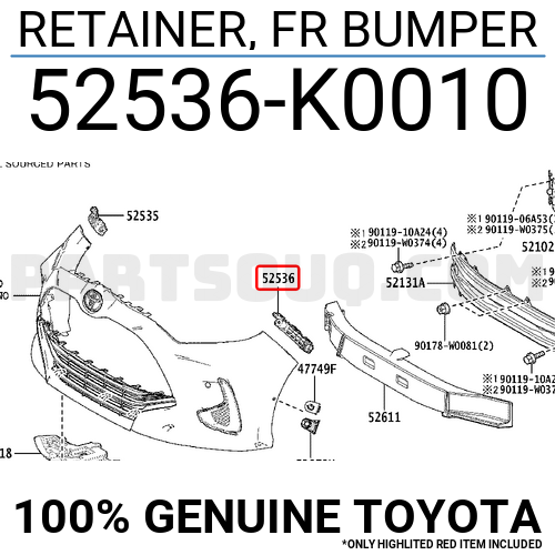 Suport bara protectie, spoiler Toyota Yaris (Xp210), 02.2020-, montare fata, stanga, RapidAuto