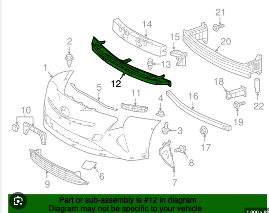 Absorbant soc bara fata Toyota Prius (Xw50), 01.2016-03.2019, inferior, RapidAuto