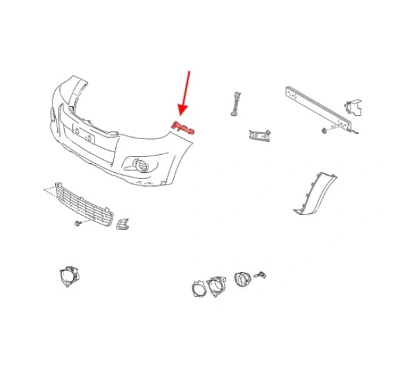 Suport bara protectie, spoiler Toyota Hilux (N70), 01.2012-06.2016, montare fata, dreapta, RapidAuto