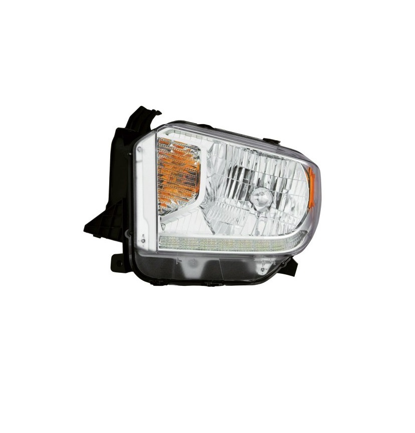 Far Toyota Tundra, 05.2013-2017, montare fata, stanga, cu lumini de zi tip LED; Tip=USA; HB2+LED+PY27/7W+W5W; electric; cu motor; Omologare: SAE; halogen, TYC