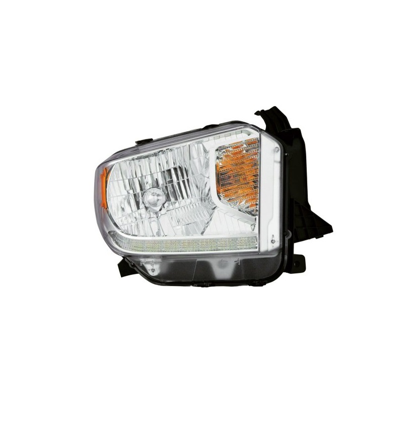 Far Toyota Tundra, 05.2013-2017, montare fata, dreapta, cu lumini de zi tip LED; Tip=USA; HB2+LED+PY27/7W+W5W; electric; cu motor; Omologare: SAE; halogen, TYC