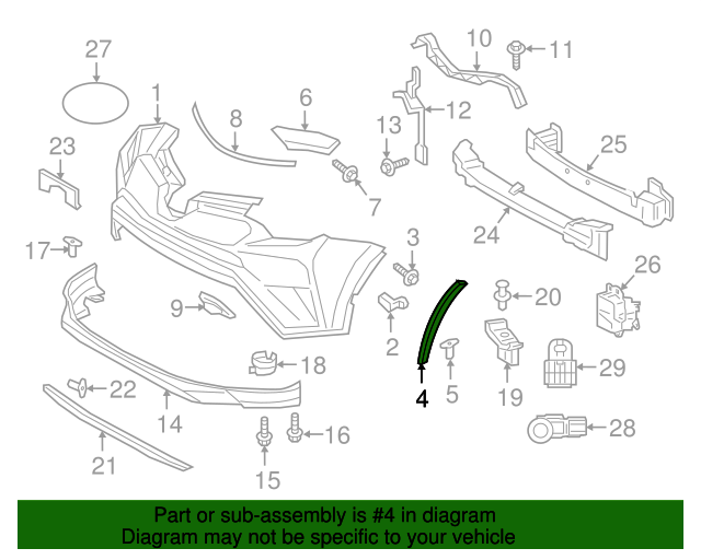 Spoiler bara protectie Toyota Rav4 (Xa40), 12.2015-12.2018, montare fata, dreapta, negru, Texturat, RapidAuto