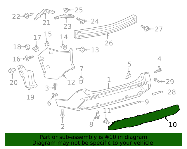 Spoiler bara protectie Toyota Rav4 (Xa50), 04.2018-, montare spate, negru, textura, RapidAuto