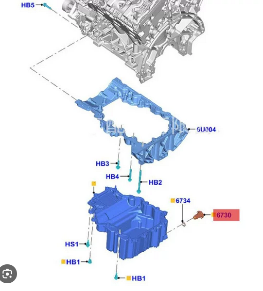 Buson baie ulei Ford Bronco, 05.2021-; Edge, 05.2019-; Escape, 04.2019-; Expedition, 09.2017-; Explorer (U625), 05.2019-; F-Series, 10.2020-; Fusion Usa, 03.2016-; Mustang, 05.2018-04.2023, RapidAuto