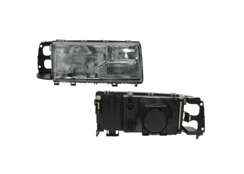 Far Volvo 740/760 (7__), 1989-08.1994 Model : 960; 760 (7__), 1989-1990 Model : 760; 740/760 (7__), 1989-1992 Model : 940, montare fata, dreapta, H3+H3+H4; manual; halogen, DJ AUTO