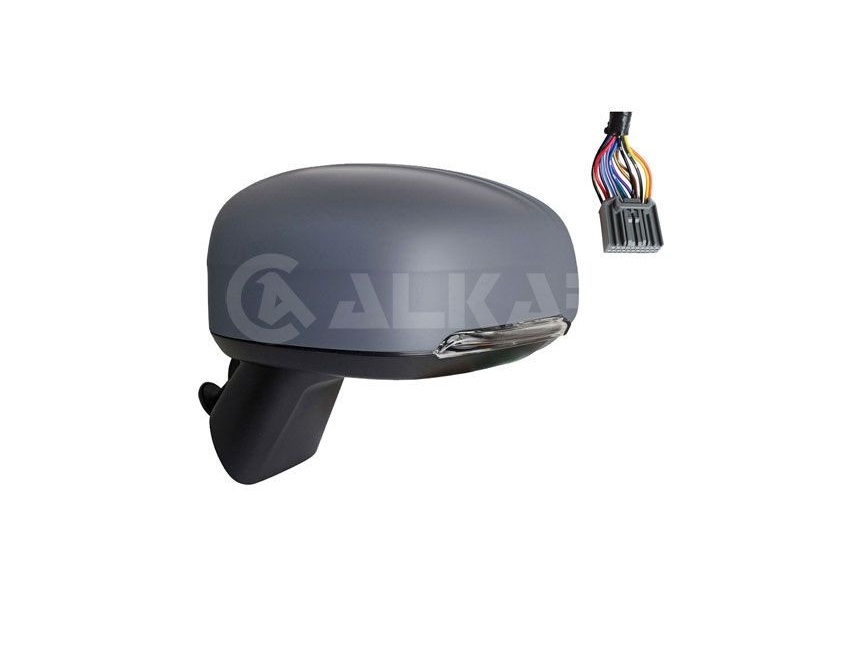 Oglinda exterioara Volvo Xc60, 01.2017-, montare stanga, reglaj electric; carcasa grunduita; incalzit; sticla asferica; geam cromat; 20 gauri / 6 pini; cu semnalizare LED, View Max