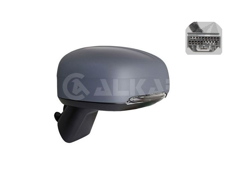 Oglinda exterioara Volvo Xc60, 01.2017-, montare stanga, reglaj electric; carcasa grunduita; incalzit; sticla asferica; geam cromat; rabatabil; memorie; 20 gauri / 14 pini; cu semnalizare LED; functie &quot;unghi mort&quot;, View Max