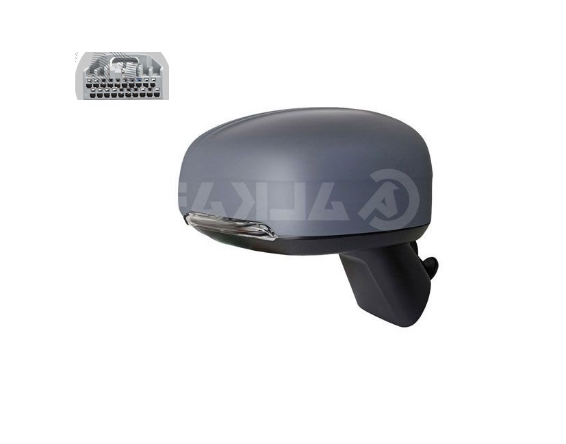 Oglinda exterioara Volvo Xc60, 01.2017-, montare dreapta, reglaj electric; carcasa grunduita; incalzit; sticla convexa; geam cromat; Senzor temperatura; rabatabil; 20 gauri / 9 pini; cu semnalizare LED, View Max