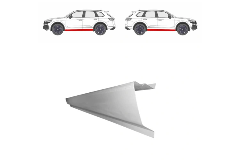 Element reparatie prag Volkswagen Scirocco Ii (53b) 06.1981-09.1992, montare stanga=dreapta, galvanizat; lungime 1700 mm, RapidAuto