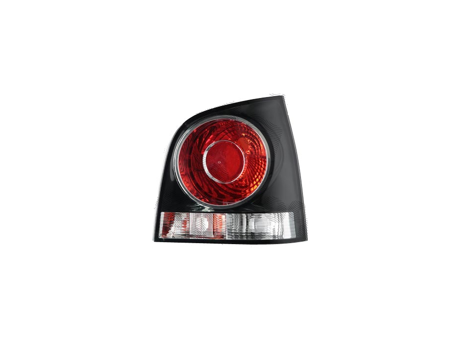 Stop spate, lampa Volkswagen Polo (9n3), 04.2005-08.2009, model tuning, montare spate, dreapta, cu lampa ceata spate; P21/4W+P21W+PY21W+R5W; negru; fara soclu bec; tuning; RapidAuto