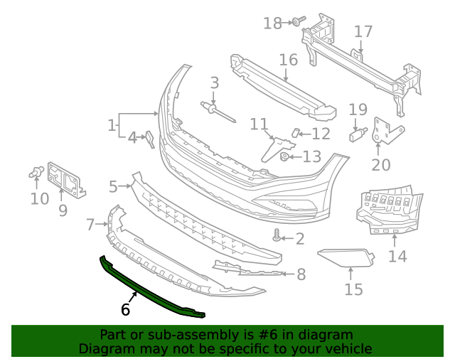 Suport montare grila radiator Volkswagen Jetta Usa (A7), 05.2018-, montare fata, RapidAuto