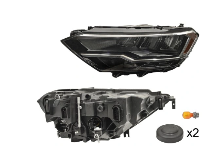 Far Volkswagen Jetta Usa (A7), 05.2018-, montare fata, stanga, reflector complet; Tip=USA; LED+PWY24W; manual; fara modul lumini de zi LED; Omologare: SAE; LED, TYC