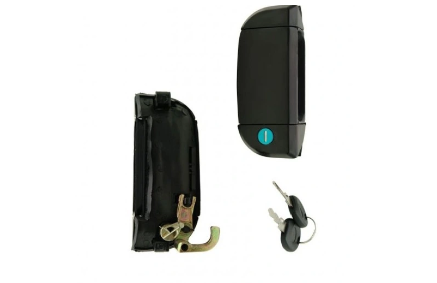 Maner usa exterior Volkswagen Transporter (T4)/Caravelle/Multivan, 07.1990-03.2003, montare spate, negru; cu 1 butuc cheie, RapidAuto