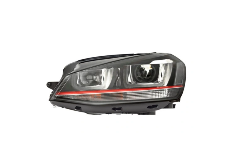 Far Volkswagen Golf Vii (5k), 10.2012-03.2017, model: GTI, fata, stanga, bi-xenon; cu lumini de zi tip LED; D3S+H21W+H7; electric; fara bec xenon; fara ballast; cu motor; xenon; lumina dinamica pentru viraje; lumina pentru viraje statica, VALEO