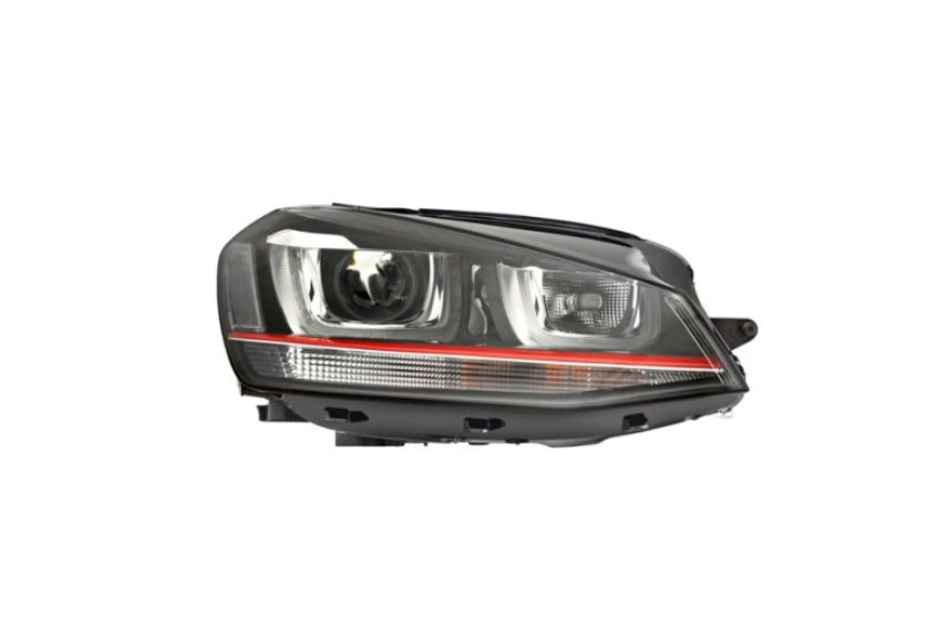 Far Volkswagen Golf Vii (5k), 10.2012-03.2017, model: GTI, fata, dreapta, bi-xenon; cu lumini de zi tip LED; D3S+H21W+H7; electric; fara bec xenon; fara ballast; cu motor; xenon; lumina dinamica pentru viraje; lumina pentru viraje statica, VALEO