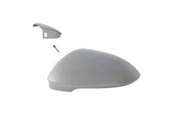 Capac oglinda exterioara Volkswagen Golf Viii, 11.2019-, montare stanga, carcasa grunduita; pentru oglinzi cu echipare BLIS, View Max