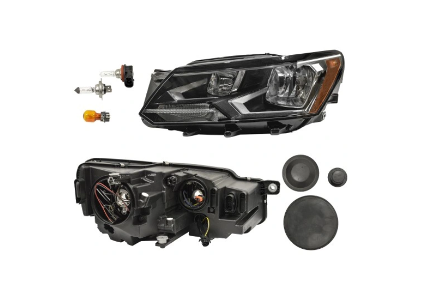 Far Volkswagen Passat (Nms), 10.2015-2019, montare fata, stanga, Tip=USA; H7+H9+PWY24W+W5W; manual; cu capace; cu becuri; Omologare: SAE; halogen, Taiwan