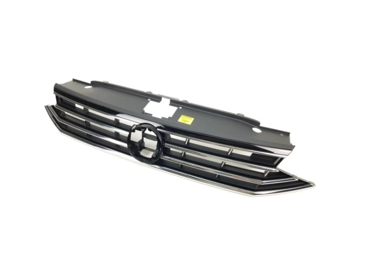 Grila radiator Volkswagen Passat (B8), 2020-, montare fata, cromat, Negru lucios, RapidAuto
