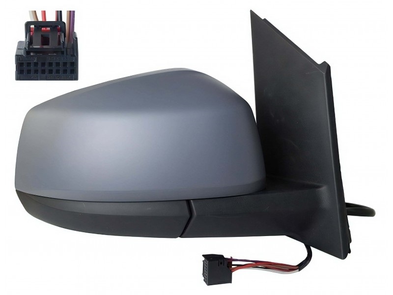 Oglinda exterioara Volkswagen Caddy, 11.2020-, montare dreapta, reglaj electric; carcasa grunduita; incalzit; sticla convexa; geam cromat; rabatabil; 16 gauri / 7 pini, View Max