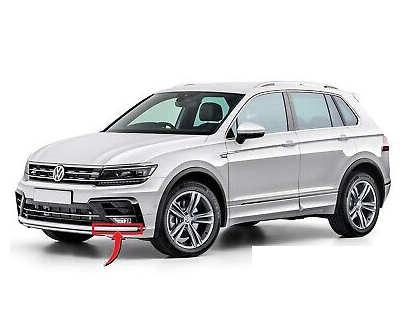 Ornament bara protectie, spoiler Volkswagen Tiguan, 05.2016-12.2020, model: R-line, montare fata, stanga, RapidAuto