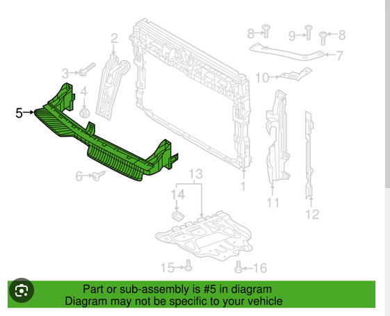 Absorbant soc bara fata Volkswagen Tiguan, 05.2016-12.2020, RapidAuto