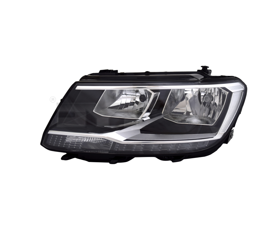 Far Volkswagen Tiguan, 05.2016-12.2020, model: Allspace, montare fata, stanga, cu lumini de zi tip LED; H7+H7+LED+PY21W; electric; cu motor; halogen, TYC