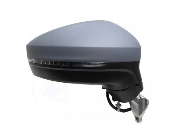 Oglinda exterioara Volkswagen Tiguan, 05.2016-12.2020, montare dreapta, reglaj electric; grunduit; incalzit; sticla convexa; 6 pini; cu semnalizare LED, SRLine