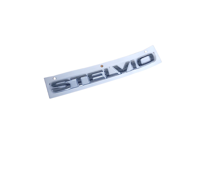 Emblema haion Alfa Romeo Stelvio, 06.2017-, montare spate, argintiu, OE