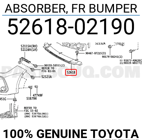 Absorbant soc bara fata Toyota Corolla (E210), 07.2018-, model: Sedan, inferior, OE