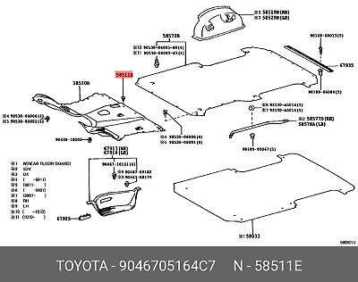 Clema fixare tapiterie Lexus Ct (Zwa10), Lx, Ux (Za10); Toyota Camry (Xv70), Corolla (E210), Prius C (Nhp10), Prius Phev (Xw50), Rav4 (Xa40), Rav4 (Xa50), Yaris, Yaris (Xp210), set 10 buc