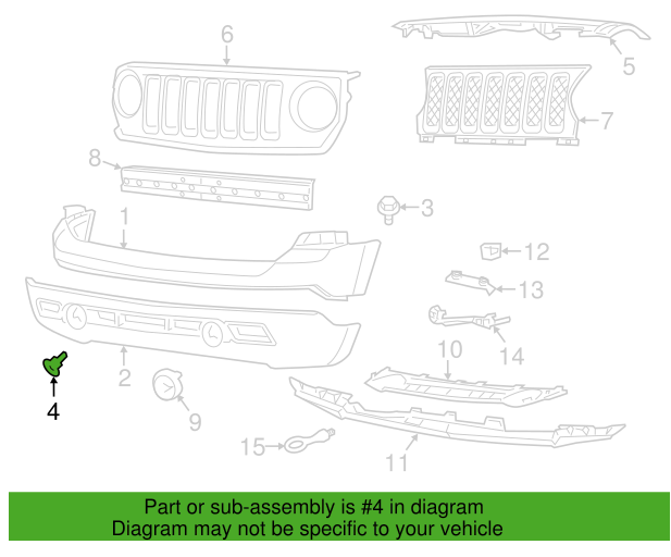 Clips fixare, agrafa Jeep Compass (Pk), Patriot (Pk), Scut sub bara protectie, set 10 buc