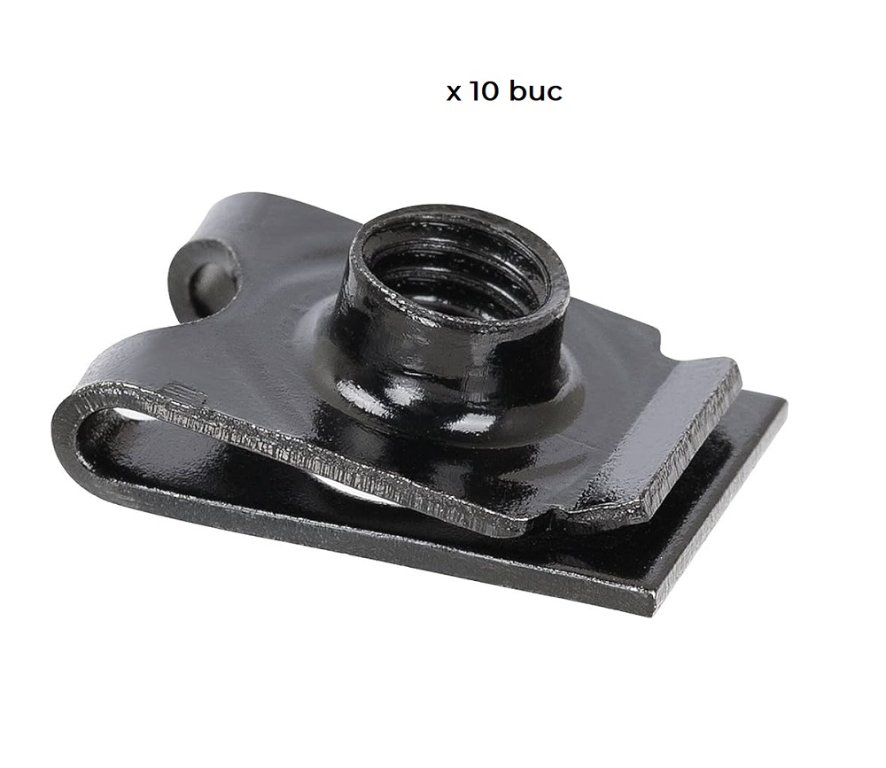 Clema metalica fixare bara si ornamente Hyundai Elantra (Ad), Ioniq, Kona, Santa Fe (Cm), Santa Fe (Dm), Santa Fe (Tm), Sonata (Nf), Sonata (Yf), Tucson (Tl), Veloster, Veracruz (En); Kia Niro, Rio (Ub), Sorento (Xm), Soul (Am), Sportage (Ql), set 10 buc.