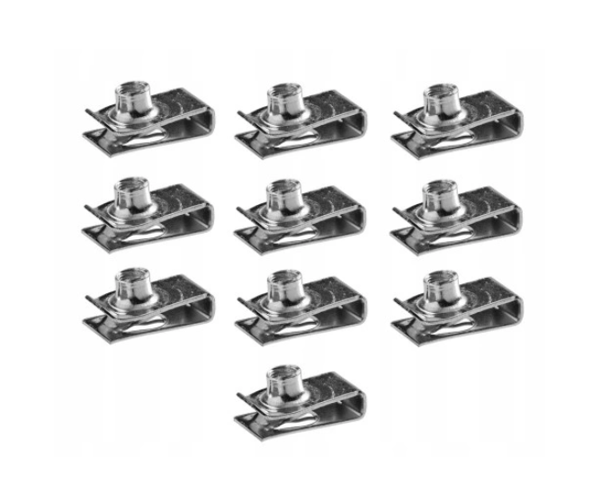 Clema metalica fixare bara si ornamente Chevrolet Aveo, Captiva, Spark ; Chrysler Sebring, Town Country; Daewoo Lanos ; Dodge Avenger, Caliber, Ram ; Ford Galaxy, Mondeo, Mustang, S-Max; Jeep Cherokee, Compass, Patriot; Lancia Voyager (Rt), set 10 buc