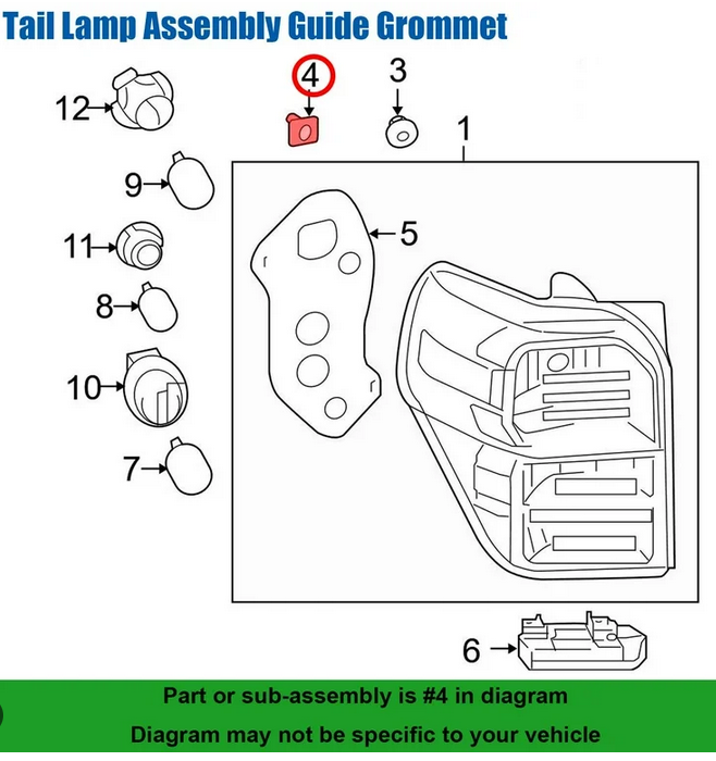 Clips fixare, agrafa Lexus Ct, Es, Is, Rx, Ux ; Toyota Auris, Aygo, C-Hr, Corolla, Highlander, Hilux (N120), Land Cruiser, Prius, Rav4, Urban Cruiser, Yaris, Lampi spate si elemente asociate, set 10 buc