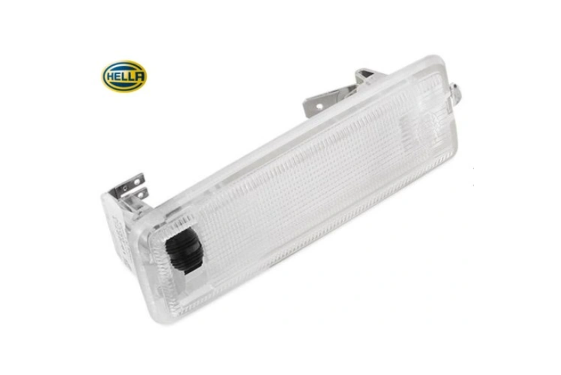 Lampa iluminare interior Audi 100/200 (C2), 50 (Typ 86), 80 (B2), 90/Coupe (B2), Coupe/Cabrio/80 (B4); VW Lt28/31/35, Lt40/45/50/55 75-04.96, Passat (B1 (Typ 32/33)), Polo (86), Polo (86c), Transporter (T3), cu comutator; 12V; 10W; C10W; fara bec, Hella