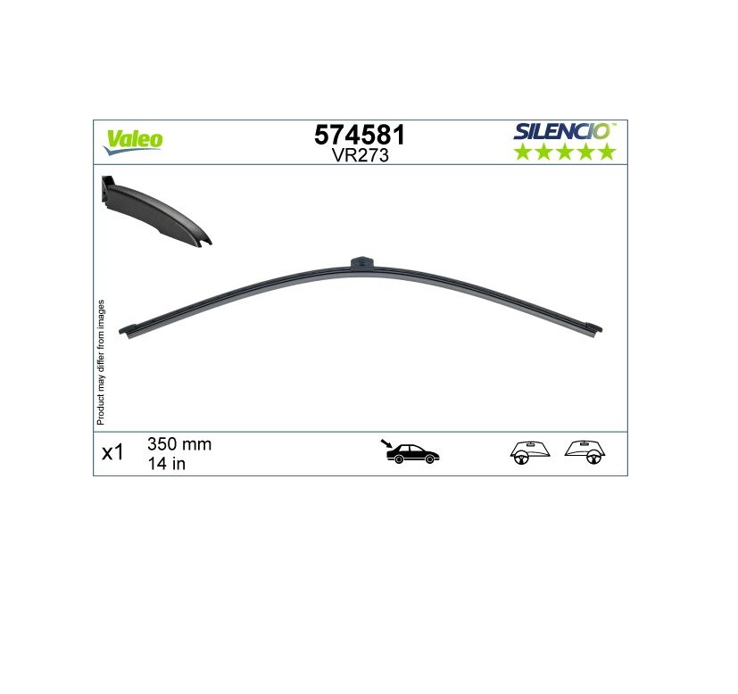 Lama stergator luneta Silencio Audi A3 (8v), Q3 (F3); Bmw X1 (F48), X2 (F39); Cupra Leon; Mercedes Clasa B (W247), E (W214), GLA (H247), GLE (V/C167), CLA (C118), Eqa, Eqe, Eqs; Porsche Cayenne, Panamera; Seat Leon (Kl); VW Touareg (7p5), 350 mm, Valeo