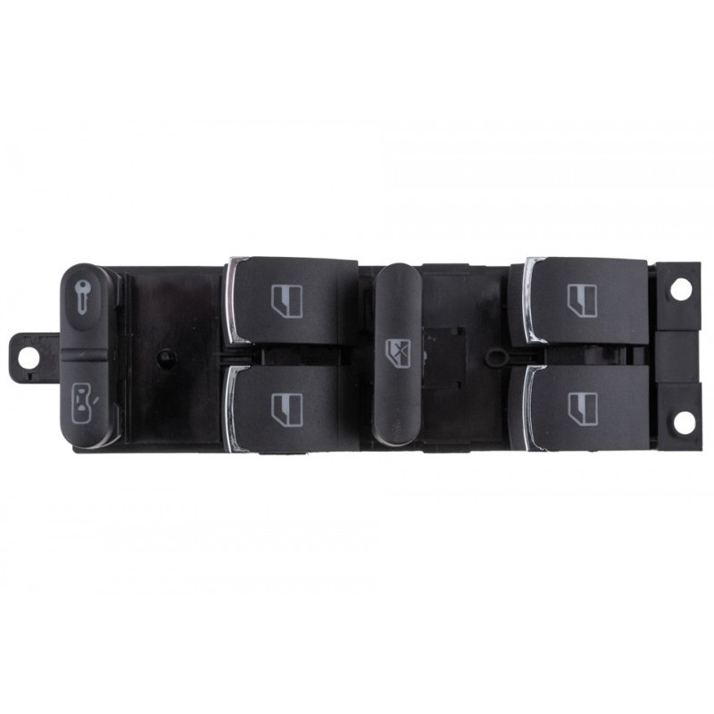 Comutator reglaj geam Vw Bora 1998-, Golf 4 1997-, Passat B5 1966-, Seat Leon 1999-, Toledo 1999-, crom, 3BD959857