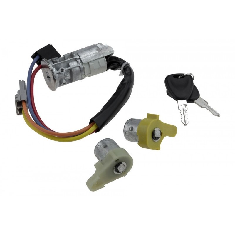 Contact pornire + butuc usi Renault Kangoo 1998-2007, contact + 2 butuci + cu 2 chei, 8200176685